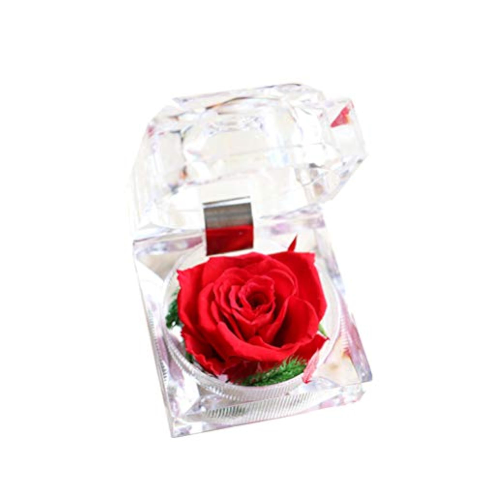 Preserved Flower Acrylic Gift Box Ring Case Gift