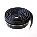 Universal Garage Door Threshold Seal DIY Weather Stripping 20 Feet Length (20ft, Black)