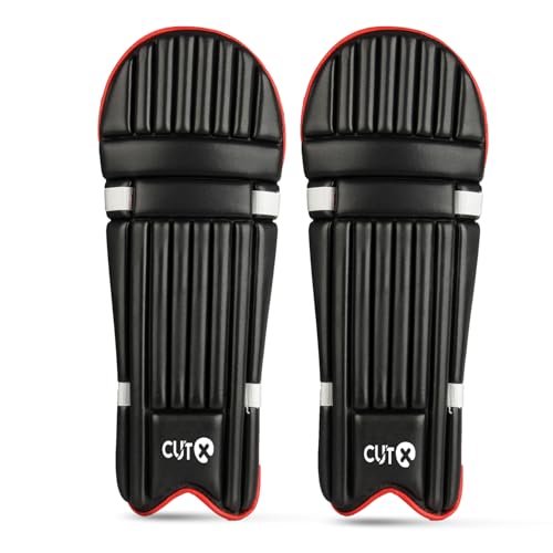 Image of Cutx Cricket Batting Legguard for Kids,Moulded Pad Black 22 inch for 10 to 12 Years