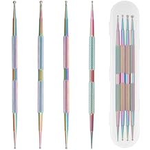 Nail Dotting Tool Set, 4PCS Professional Ball End Nail Art Dotting Tools, Multi-Functional Art Dot Tools for Nail Painting, Intricate Design Pattern Tracing, Embossing Stylus Work, Manicure Art Creati