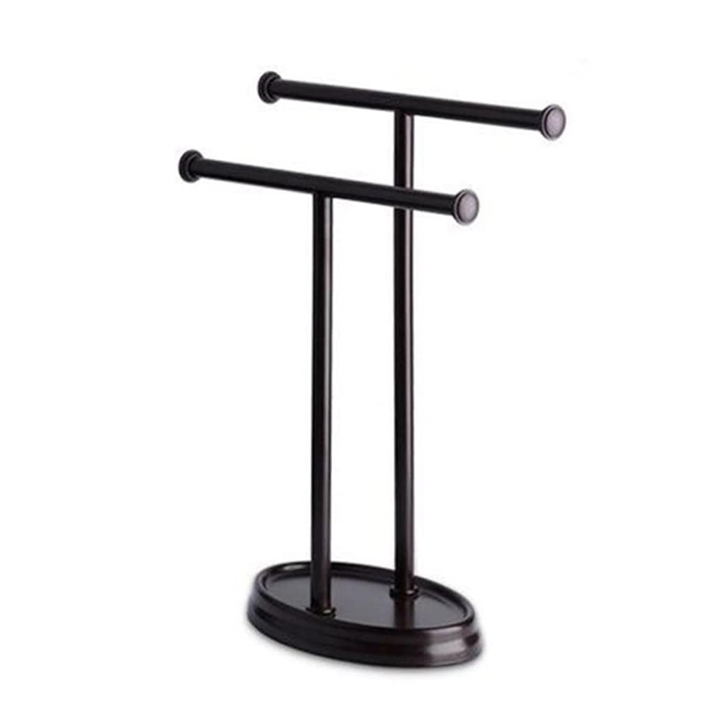 GLETSF Towel Rail Stainless Steel Towel Shelf Rack Hotel Household Floor Double Pole T-Shaped Towel Rack Practical-A-Talla ?nica