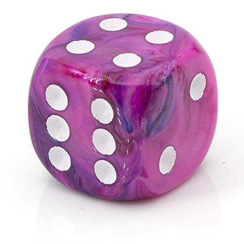 W6 Würfel dahlien lila/weiß - Made in Germany! - 5Stk
