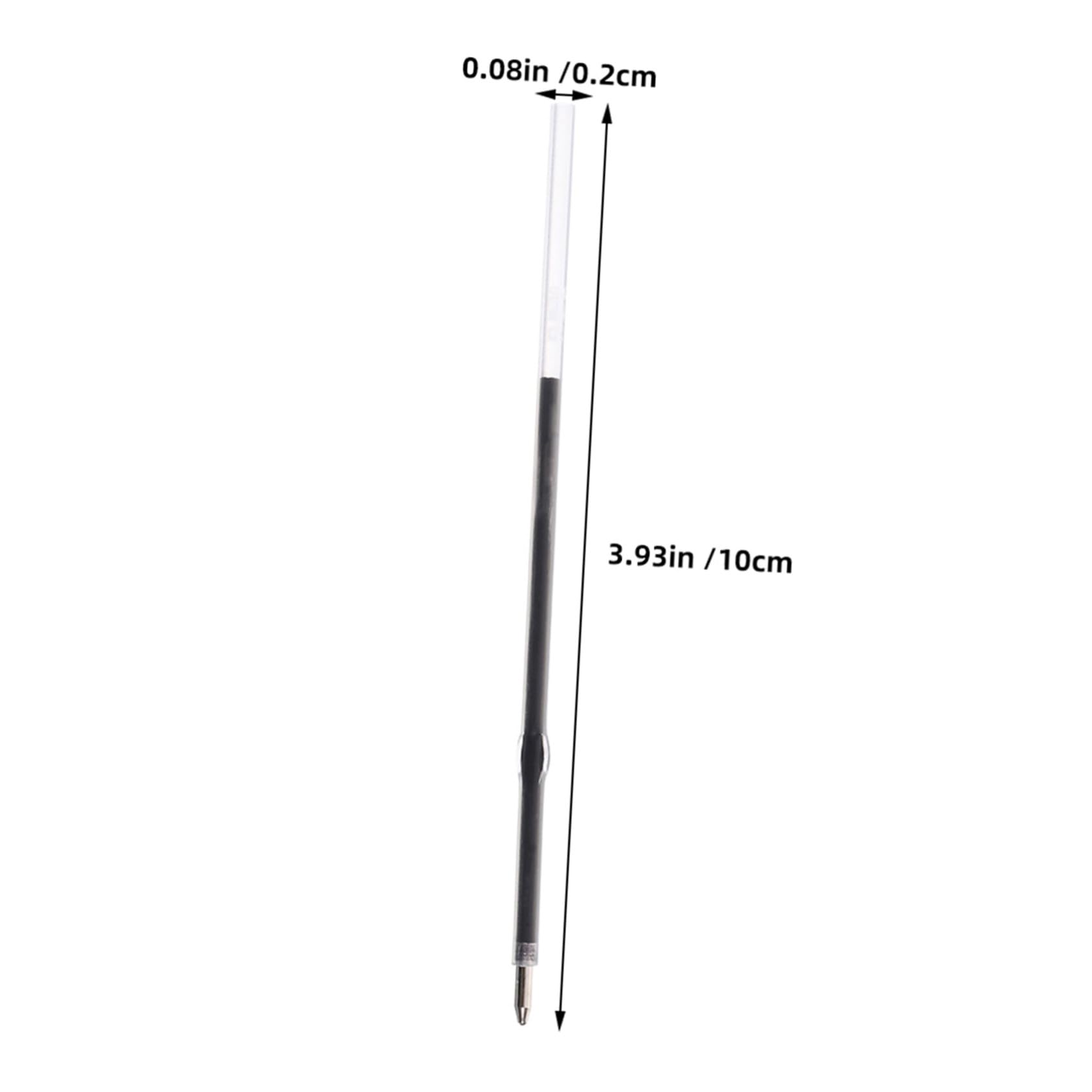 600 Pièces Recharges pour Stylo Bille Noir Recharges Remplaçables pour Stylos à Bille Installation Facile Usage Prolongé pour Bureau et École