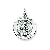 Sterling Silver Antiqued Saint Gerard Medal