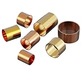Messingbuchse Massiver Messinglager Einsatz Hohles Kupferrohr Ring für mechanische Reparaturen(8x0.5x10mm)