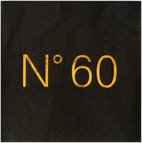 Crisky Papierservietten N40 Schwarz-Gold – 50 Stück Für 40. Geburtstag & Partys
