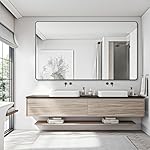 30" x 60"Bathroom Mirror, Matte Black Wall Mirror with Metal Frame, Decorative Rectangular Vanity Mirror for Bedroom Bathroom Living Room Entryway (Horizontal) - Image 2