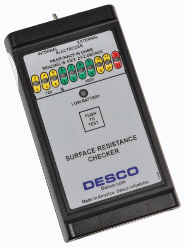 DESCO 19640 Surface Resistance Checker, 10V-100 V Power Range