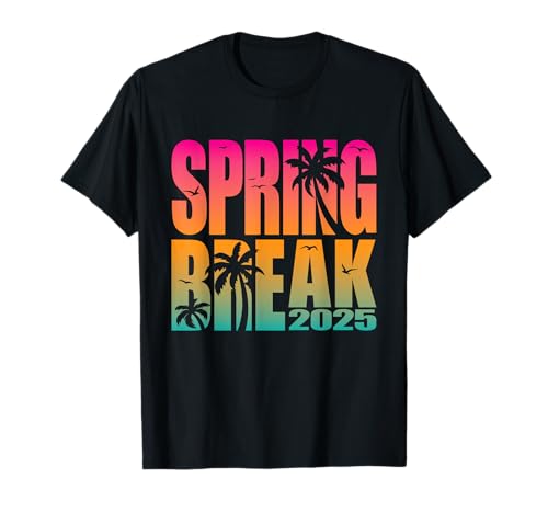 Spring Break Squad 2025 Summer Vacation Family Matching t-shirt, Preto, Pequeno