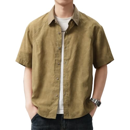 Chemise lin manche courte homme fine et respirante contre la chaleur d'été