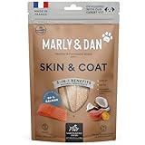Marly & Dan Baked Salmon Jerky Snack Bar for Dogs with Sweet Potato and Coconut - Tasty Treats Dogs Love, Naturally Healthy & Functional Skin & Coat Recipe, Rich in Omega 3/6, 6 oz