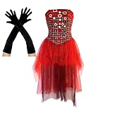 [LXYinRed] コスプレ チアリーダー 衣装 チア 仮装 コスチューム 演出服 セクシーな舞踏会ドレスの演出服 ドレス (LFF-1, XL)