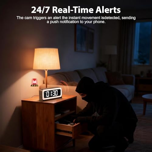 Clock Camera 2K 5G and 2 4G WiFi Indoor Security Wood Grain Cameras for Home 3 in 1 with - image 7