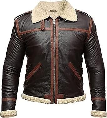 Leon Kennedy Leather RE4 Scott Jacket - Shearling Men Resident Gaming Evil Brown 4 Jacket