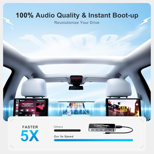 AI Box CarPlay, 3-in-1 Wireless CarPlay Adapter & Android Auto for OEM Wired Cars, Built-in Netflix/YouTube for Streaming, 5.8GHz WiFi, Convert Wired to Wireless, Plug & Play (4GB RAM+32GB ROM) by FAIMEE - Used condition - Image 8
