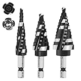 GMTOOLS M35 Four Spiral Flute Cobalt Step Drill Bit Set 1/8