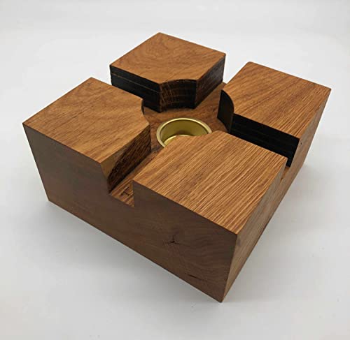 Stövchen Eiche Holz Teekanne Rustikal Holzstövchen Teewärmer Cover