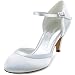 ElegantPark HC1509 Zapatos Novia Boda Mujer Tacón Raso Cerrado Zapatos para Novia...