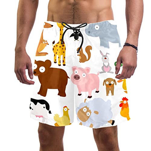 Short de plage homme maillots de bain confortables imprimés animaux