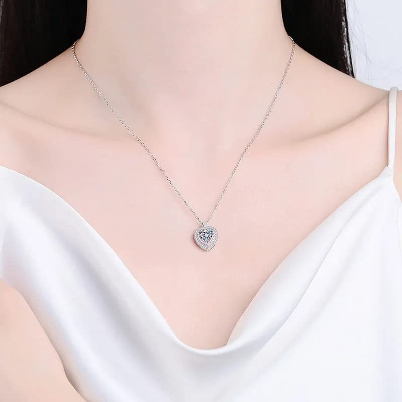 Collier moissanite idéal pour cadeau de mariage en argent