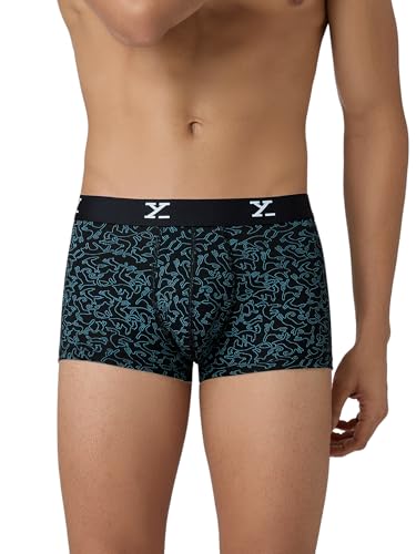 Image of XYXX Men's CloudSoft Modal Printed Trunks| Snug Fit, 4-Way Stretch & No-Marks Waistband Underwear for Man