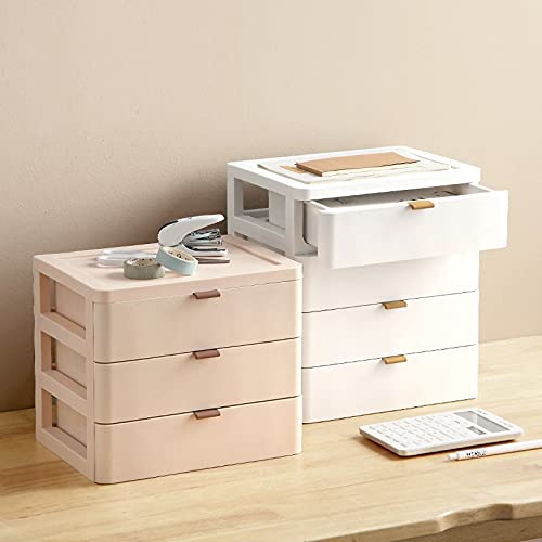 Organizer da scrivania per Ufficio a 3 Livelli, cassetto, Accessori da Bagno, Scatola portaoggetti per Cosmetici, Trucchi, Gioielli
