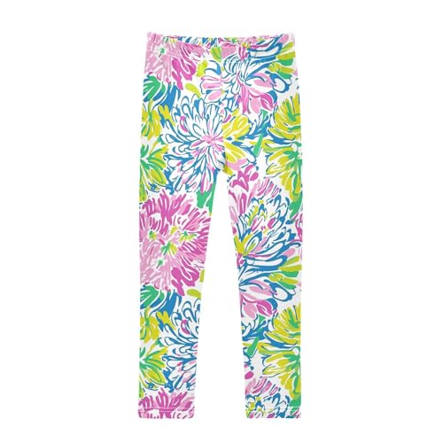 Girls' Leggings Color Flower Kids Yoga Tights Pants 1 Pack 20861627