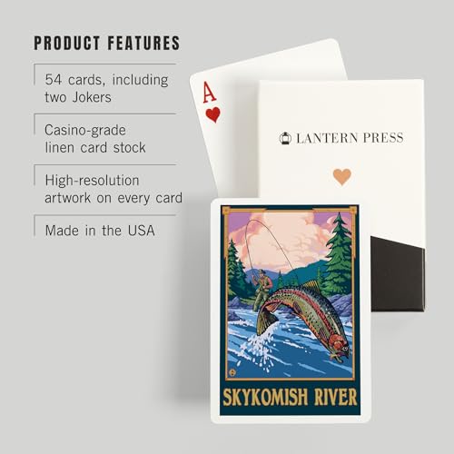 Baraja de Poker Fly Fishing Scene 52 cartas miniatura 3