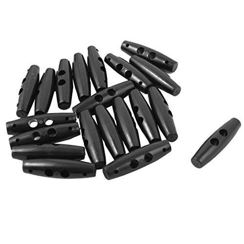 uxcell Plastic 2 Holes Scrapbooking Spring Stop Toggle Buttons Lock End 20pcs