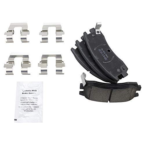 Image of TRQ Rear Brake Pad and Rotor Set Ceramic Compatible with 2002-2006 Buick Rendezvous 2002-2004 Chevrolet Venture Oldsmobile Silhouette 2001-2005 Pontiac Aztek 2002-2005 Montana
