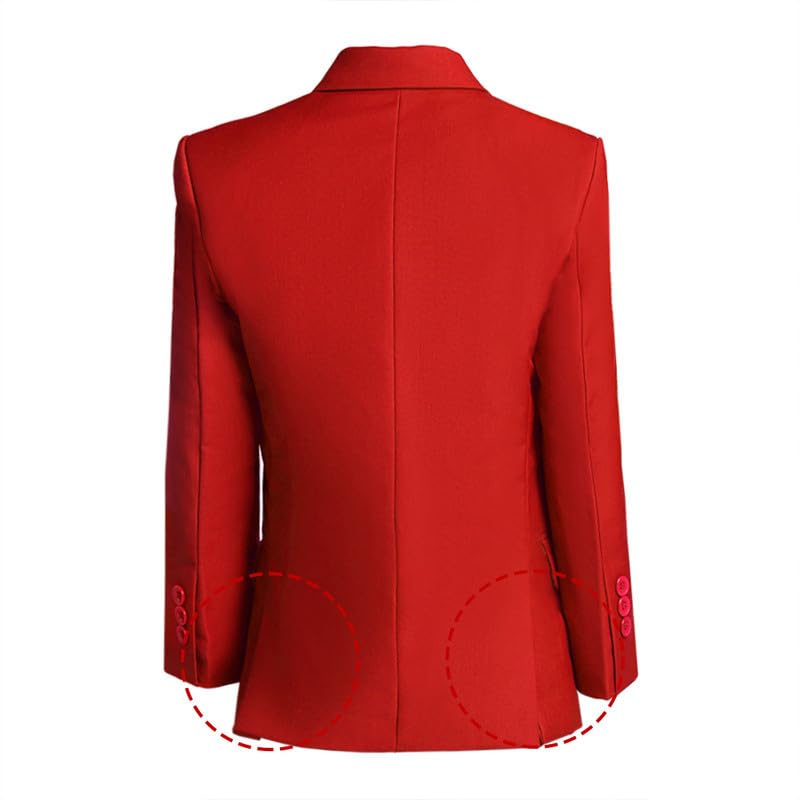 Image of Visaccy Boys Suit Jacket Toddler Formal Blazer Slim Fit Sport Coat for Kids
