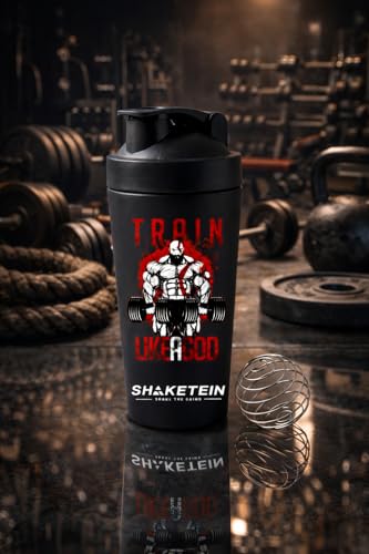Image of Stainless Steel Gym Shaker Bottle 750ml | Leak Proof Protein Mixer Shaker | BPA Free | Metal Sports Water Bottle for Gym, Workout & Fitness (Anime-22-BLACK)