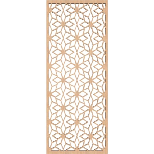 Image of Lake Decorative Pierced Fretwork Wood Wall Panels, 9 3 /8 inchW x 24 3 /8 inchH x 3 /8 inchT, Hickory