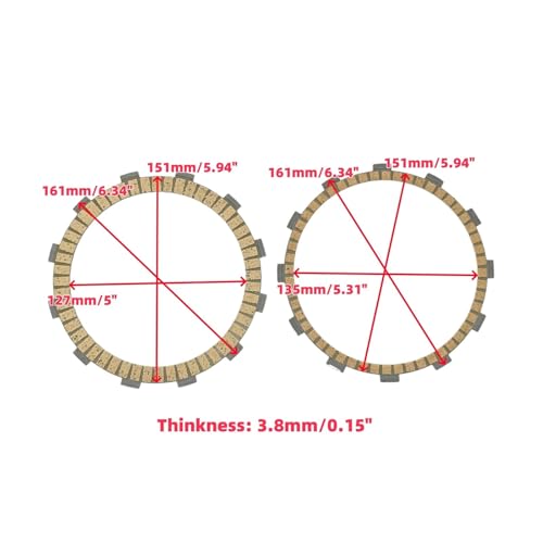 Kit disques friction embrayage moto anti patinage pour moteurs K1300R K1300S K1200R 1300cc - 3