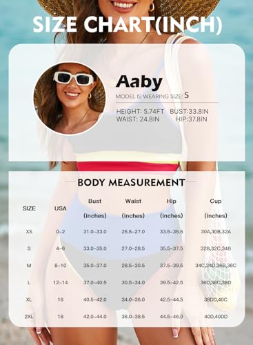 Image of Herseas Women 2 Piece High Waisted Bikini Sets Color Block Popular Swimsuits 2026 Summer Beach Swim Best Bathing Suits