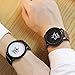 Produktbild King und Queen Paare Armbanduhr Design Zeiger Quarz Uhren mit PU Leder Band runden Zifferblatt Armbanduhr mit Box