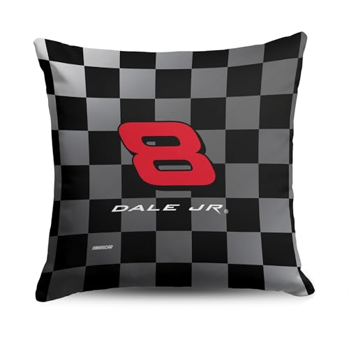 Northwest NASCAR Dale Earnhardt Jr Graded Checks Double-Sided Throw Pillow 18x18 inches