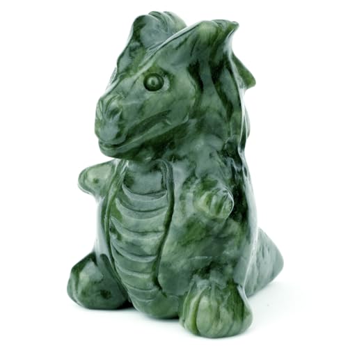 Estatua de Dragón de Jade de 3 pulgadas miniatura 4