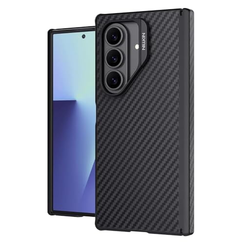 Image of Nilkin Synthetic Aramid Fiber Series for Samsung Galaxy Z Fold 7, Aramid Fiber /TPU with Military Drop Protection, Magnetic Scratch-Resistant Shockproof Protective Case (Samsung Fold 7) Black