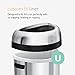 simplehuman 80 Liter / 21.1 Gallon Extra Large Semi-Round Open Top Trash Can Commercial Grade Heavy Gauge Brushed Stainless Steel, ADA-Compliant