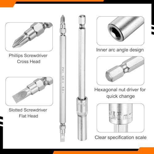 QUARKZMAN SL5/PH2 Embout De Tournevis Double Extremite 1/4" Metrique 5mm – vue 4