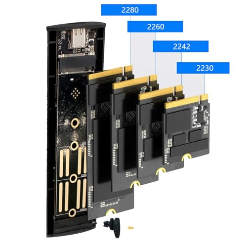 Case externo para SSD M.2 NVMe/SATA USB 3.1 e Tipo-C