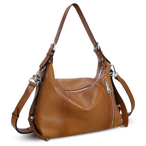 HESHE Soft Genuine Leather Purses and Handbags for Women Tote Shoulder Bag Satchel Purse Top Handle Bags Hobo Crossbody Purse