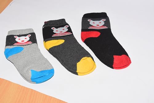Image of Luxury fashion Winter Warm Socks for Kids Toddlers Boys Girls Thick Thermal Woolen Socks Terry Lined Cozy Ankle Socks for Children (Pack of 6 Pairs)