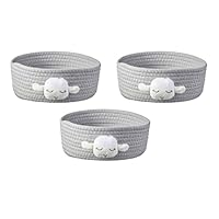 Eden & Willow Cotton Kids' Room Storage Basket - Eco-Friendly, Durable, and Playful Organisation Solution for Children with Adorable Designs - SET OF 3