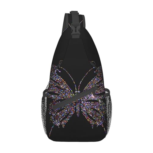 Sac à dos papillon strass noir tendance et scintillant pour un look urbain unique