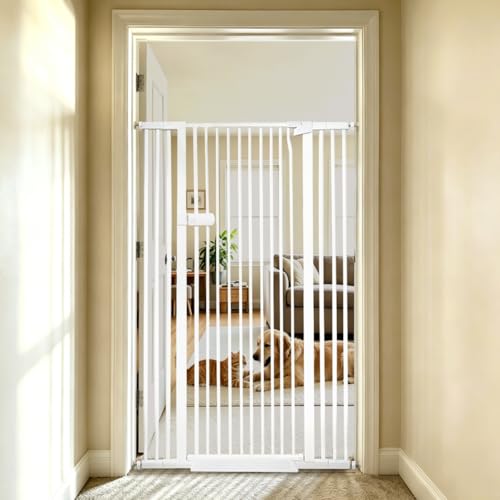 Lumizone Extra Tall Cat Gate 61' High White