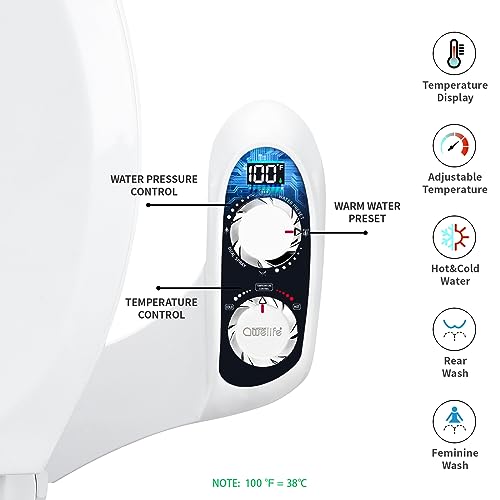 Awelife THERMO 100F Bidet Attachment For Toilet Warm Water, Low Battery Consumption Temperature Display thumb #1