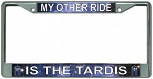 My Other Ride Is The Tardis Chrome License Plate Frame