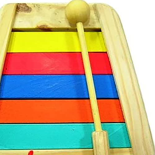 Kits e Gifts Brinquedos Xilofone Infantil Madeira - Pequeno - Multicolorido 100% Artesanal